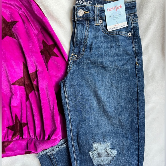 Pink Star Sweatshirt with long jeans - Picture 3 of 4